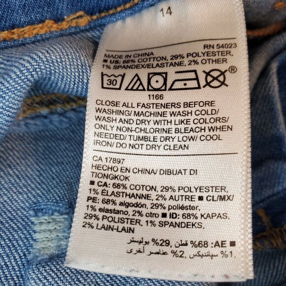 Old Navy Jeans Girls 14 Rockstar Jegging Skinny Mid Rise Ankle Distressed Faded - Picture 11 of 14